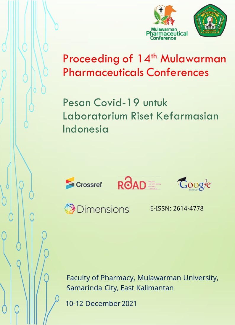					View Vol. 14 (2021): Proceeding of Mulawarman Pharmaceuticals Conferences
				
