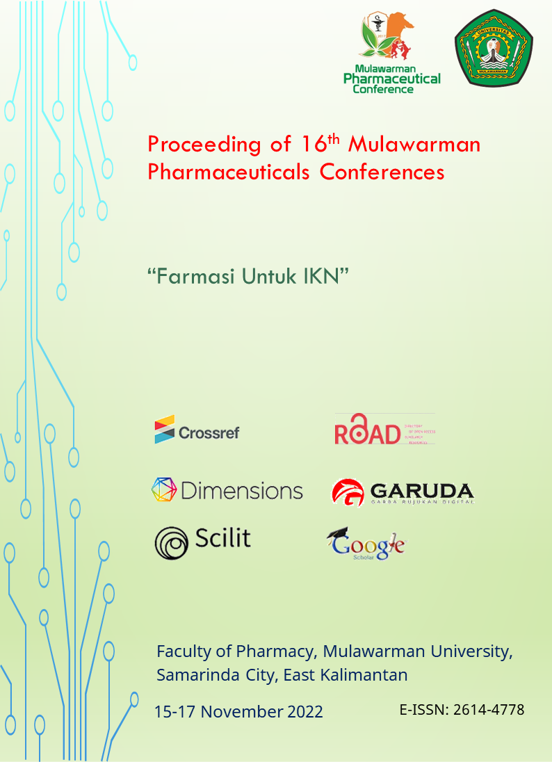 					View Vol. 16 (2022): Proceeding of Mulawarman Pharmaceuticals Conferences
				